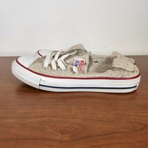 Converse Chuck Taylor All Star Shoreline Slip On Sneakers Taupe Eyelet Women's 7